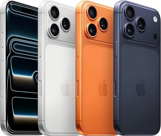 Apple iPhone 17 Pro 256GB: 6.3-inch display with ProMotion up to 120Hz, A19 Pro chip, Prodigious battery life, Pro Fusion camera system with Center Stage front camera; Cosmic Orange